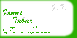 fanni tabar business card